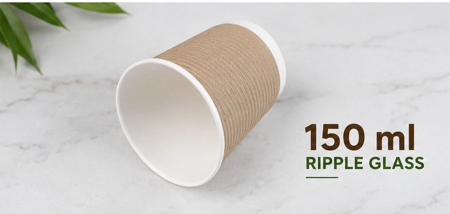 150 Ml Ripple Glass Olive