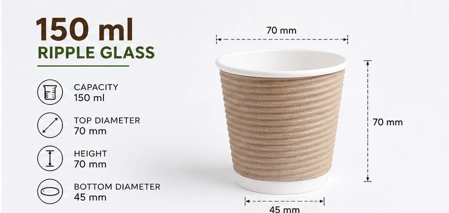 150 Ml Ripple Glass Olive 3