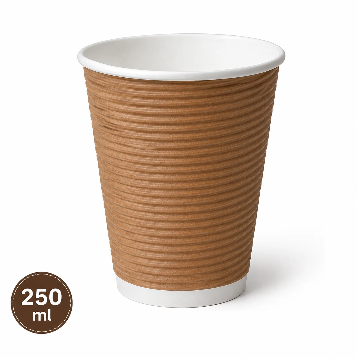 250ml Rippled Glass 3