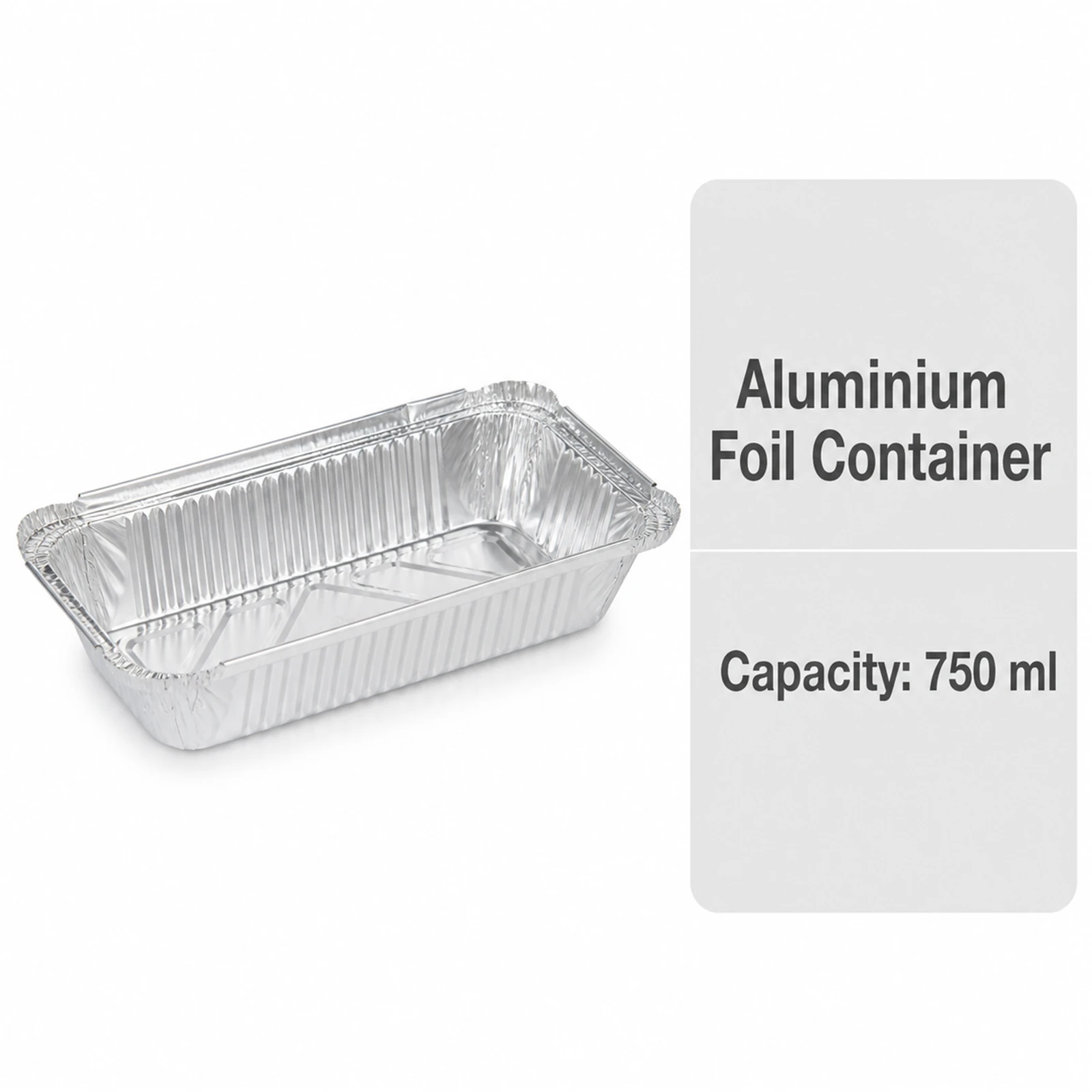 Alluminium silver foil container - 750ml 8