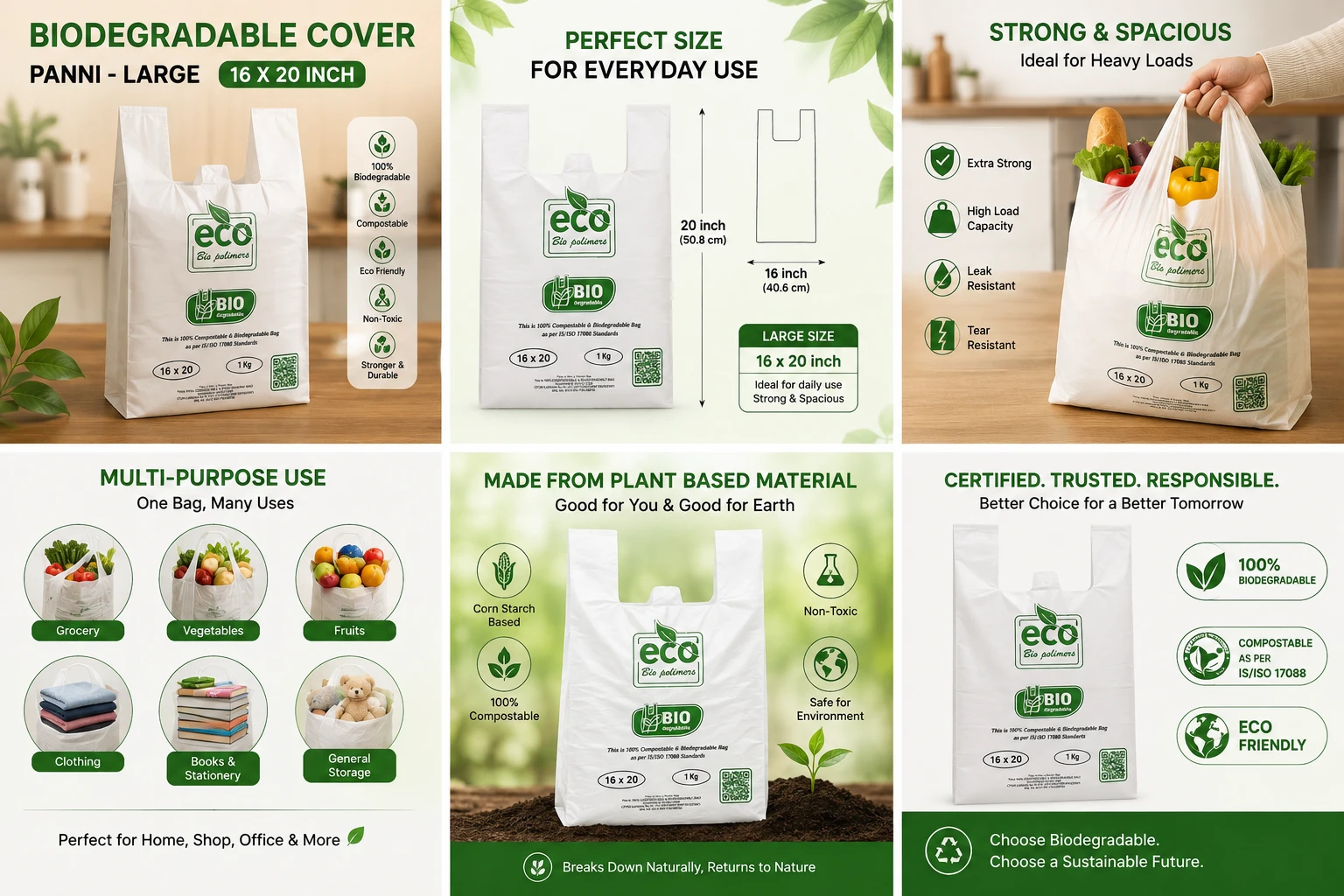 Biodegradable cover - Panni - Large(16*20) -1kg 7