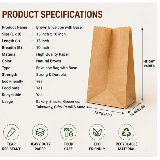 Brown envelop with base (13*10 inches) 7