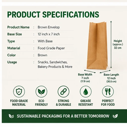 Brown envelop with base (12*7 inches) 7