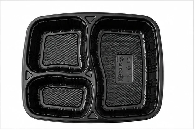 3 compartment meal tray with lid