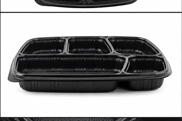 5 compartment meal tray with lid 5