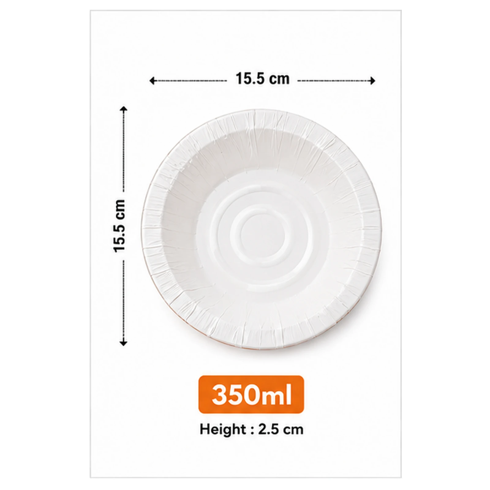 paper bowl 350ml - orange 3