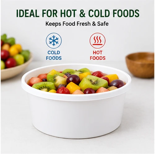 White 1000ml Plastic Food Containers with Lids 4
