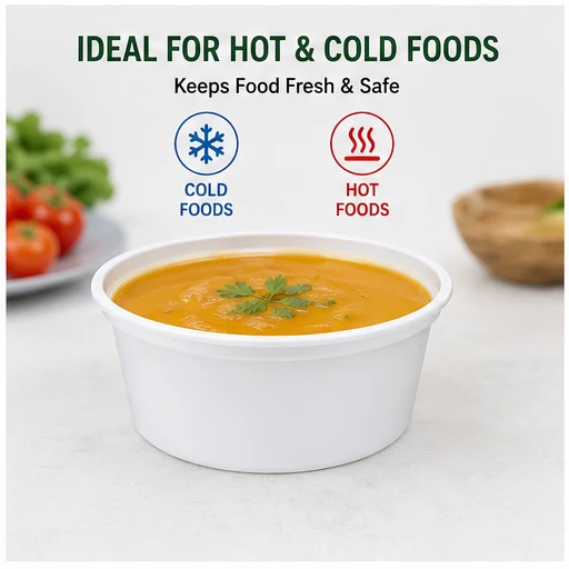 White 500ml Plastic Food Containers with Lids 4