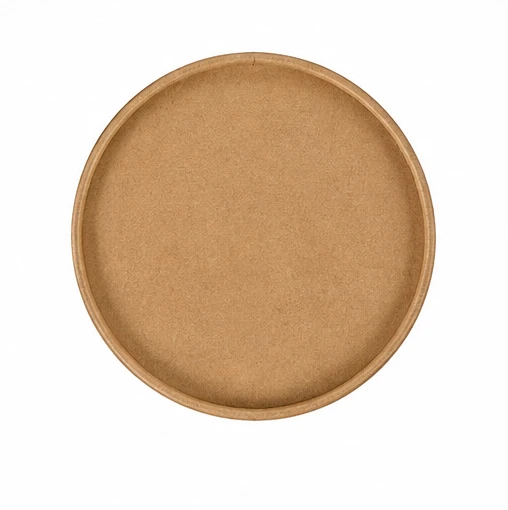 500 ML Brown Round Paper Bowl with Lids - Salad Box 5
