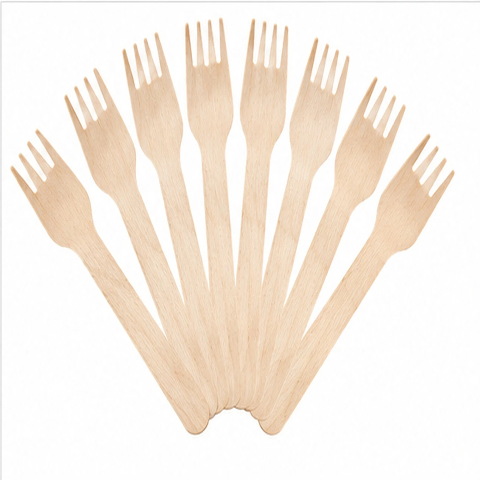 Disposable Wooden Forks 140mm 6
