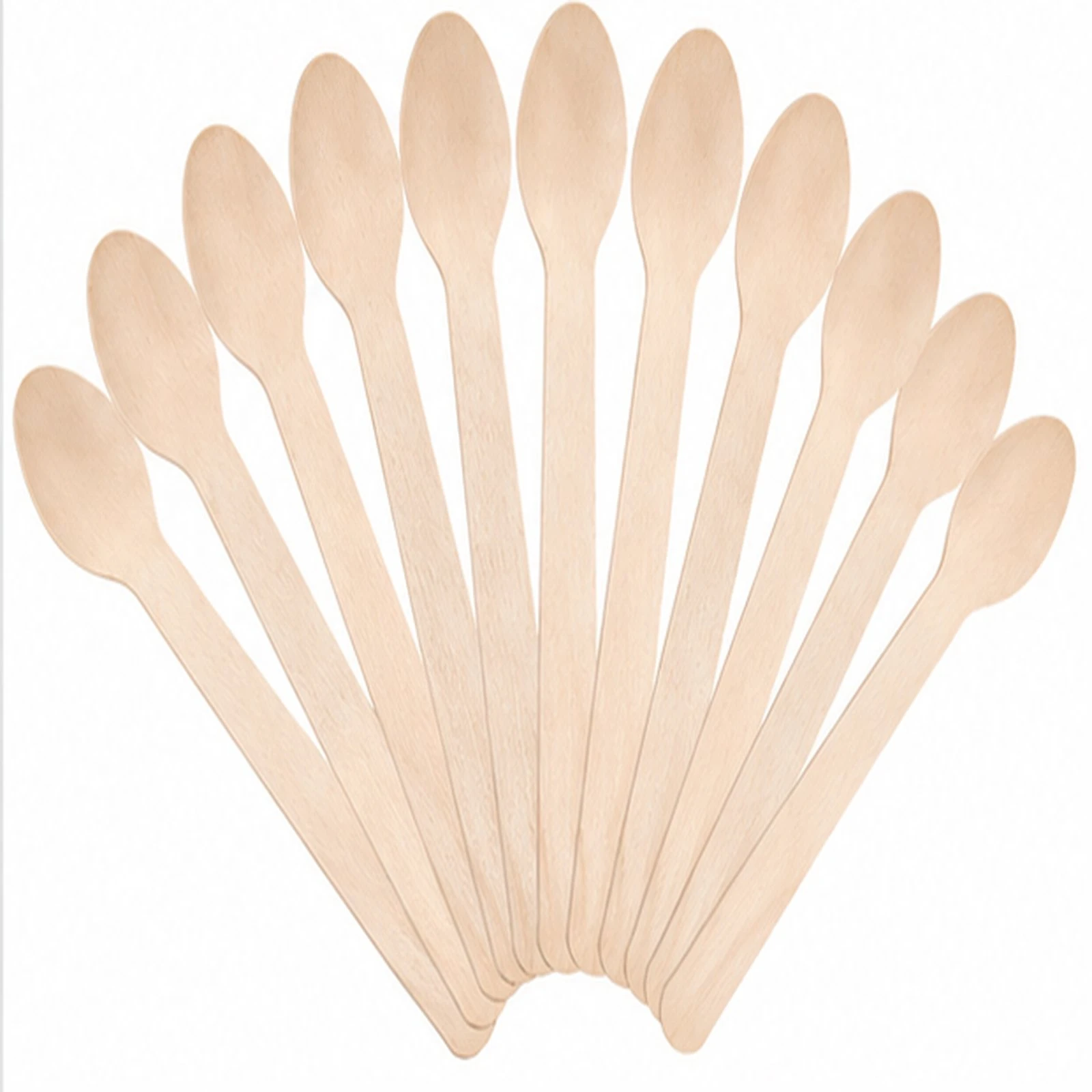 Disposable Wooden Spoons 140mm 6