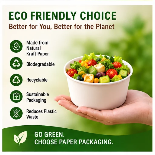 500ml White Disposable Bagasse Paper Container with Lid 6