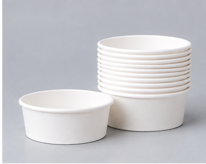 Paper cups and bowls